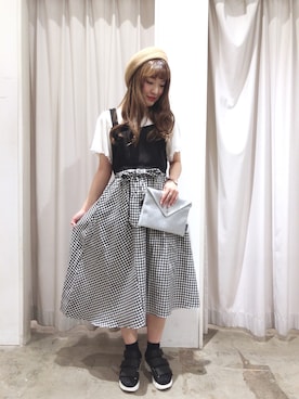 「CONVERSE（コンバース）のアイテム（バッグ）」を使った、ayano♡さん（レディース・155cm）の春コーディネート