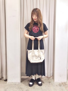 「CONVERSE（コンバース）のアイテム（バッグ）」を使った、ayano♡さん（レディース・155cm）の春コーディネート