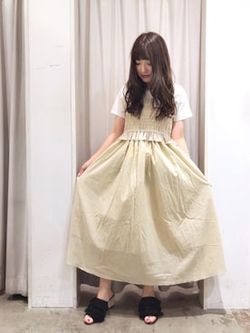 「E hyphen world gallery（イーハイフンワールドギャラリー）のアイテム」を使った、ayano♡さん（レディース・155cm）の春コーディネート