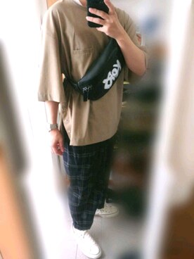 Tシャツ カットソーを使った 五分丈 のメンズ人気ファッションコーディネート Wear