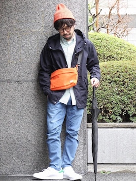 「stansmith」｜リッキー ほそださん（メンズ・162cm）の春コーディネート