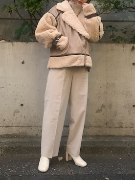 「REDYAZEL（レディアゼル）のアイテム（ブルゾン）」を使った、nanaさん（レディース・163cm）の秋コーディネート