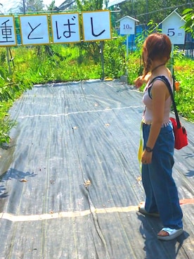 「FOREVER 21（フォーエバー トゥエンティーワン）のアイテム（トップス）」を使った、suika☺︎さん（レディース・150cm）の夏コーディネート