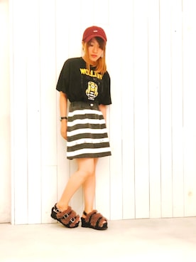 「FILA（フィラ）のアイテム（帽子）」を使った、suika☺︎さん（レディース・150cm）の夏コーディネート