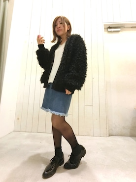 「ファーアウター」｜suika☺︎さん（レディース・150cm）の秋コーディネート