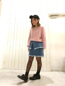 「フェザー」｜「アイテム（キャップ）」を使った、suika☺︎さん（レディース・150cm）の秋コーディネート