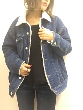 「GRL（グレイル）のアイテム（デニムジャケット）」を使った、suika☺︎さん（レディース・150cm）の冬コーディネート