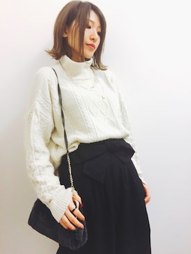 「RETRO GIRL（レトロガール）のアイテム」を使った、suika☺︎さん（レディース・150cm）の冬コーディネート