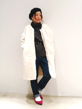 「AMERICAN HOLIC」｜suika☺︎さん（レディース・150cm）の冬コーディネート