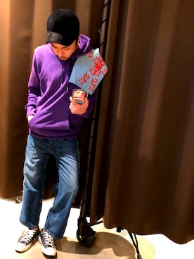 「Saturdays NYC（サタデーズ ニューヨークシティ ）のアイテム（キャップ）」を使った、yu-kiさん（メンズ・171cm）の冬コーディネート
