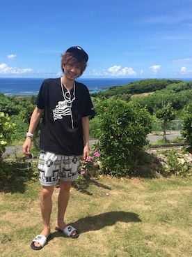 「ノーティードッグ」｜「アイテム（キャップ）」を使った、sakurakoooooさん（メンズ・170cm）の夏コーディネート