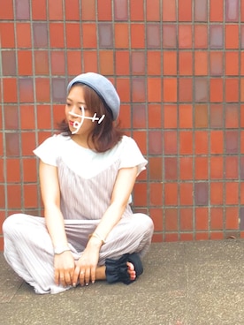 「COCO DEAL（ココディール）のアイテム（オールインワン・サロペット）」を使った、mizcaさん（レディース・145cm）の夏コーディネート