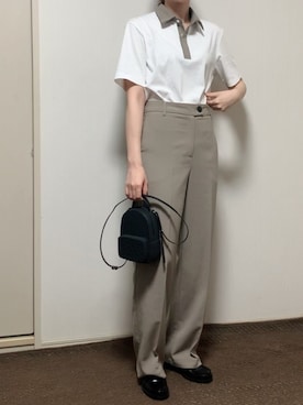 「アイテム（ポロシャツ）」を使った、をさん（レディース・160cm）の夏コーディネート