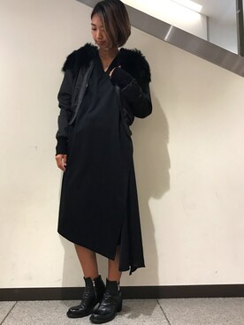 「Yasutoshi Ezumi（ヤストシエズミ）のアイテム（ワンピース/ドレス）」を使った、MISATOさん（レディース・163cm）の夏コーディネート