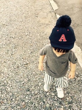 「baby ampersand（ベビーアンパサンド）のアイテム」を使った、はるみちさん（キッズ・80cm）の秋コーディネート