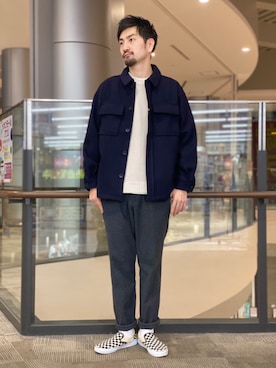 「アイテム（スリッポン）」を使った、kimoty0912さん（メンズ・180cm・20代）の秋コーディネート