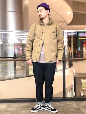 「Right-on（ライトオン）のアイテム（スラックス）」を使った、kimoty0912さん（メンズ・180cm）の秋コーディネート