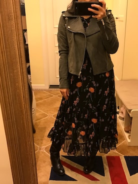 「shirely'sのアイテム（スカート、その他）」を使った、shirelysunさん（レディース・155cm）の冬コーディネート