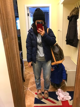 「BASECONTROL（ベースコントロール）のアイテム（ジャケット/アウター）」を使った、shirelysunさん（レディース・155cm）の冬コーディネート