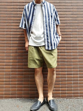 「マリンコーデ」｜「アイテム（アナログ腕時計）」を使った、kyo_skeeさん（メンズ・180cm）の夏コーディネート