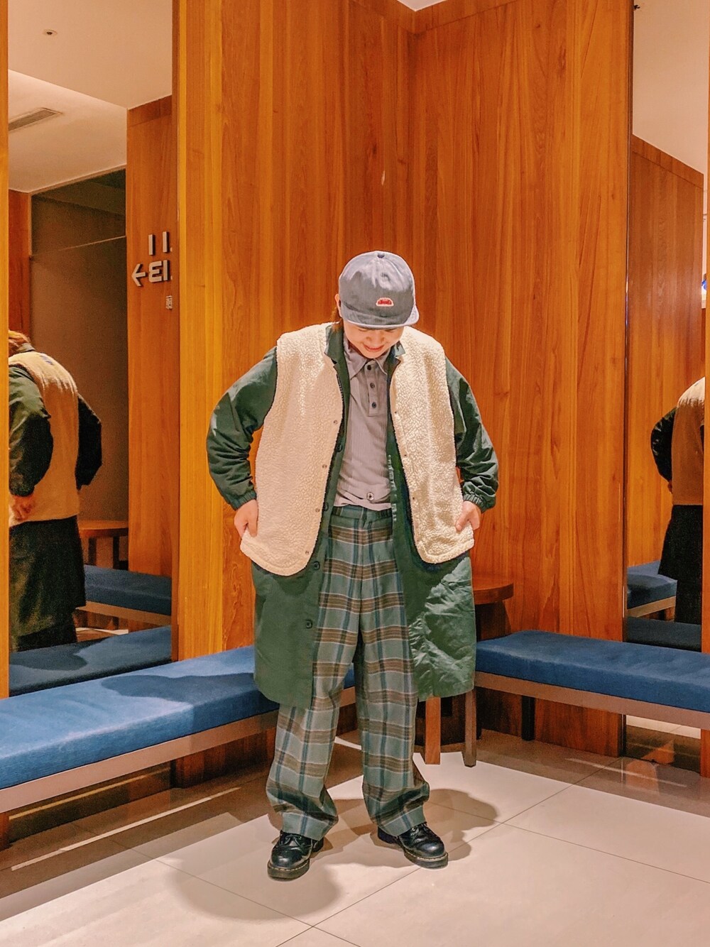 「ootd」｜「無印良品のアイテム（ジャケット/アウター、グリーン系）」を使った、Richard 查씨さん（メンズ・160cm）の秋コーディネートの1枚目の写真