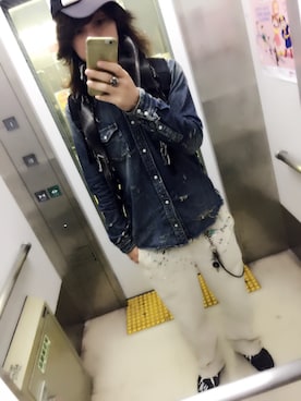 「TAKAHIROMIYASHITATheSoloIst.（タカヒロミヤシタザソロイスト）のアイテム（その他パンツ）」を使った、ハシモトさん（メンズ・166cm）の秋コーディネート