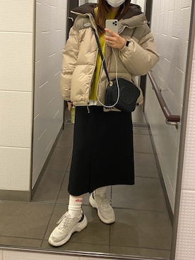 「PULL&BEAR（プルアンドベア）のアイテム（シューズ）」を使った、rさん（レディース・164cm）の冬コーディネート