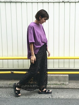 「JOURNAL STANDARD（ジャーナルスタンダード）のアイテム（その他パンツ）」を使った、hirotaさん（レディース・167cm）の夏コーディネート