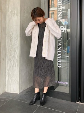 「ロングカーディガン」｜hirotaさん（レディース・167cm）の冬コーディネート