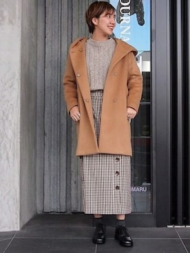 「フードコート」｜「アイテム（その他シューズ）」を使った、hirotaさん（レディース・167cm）の冬コーディネート