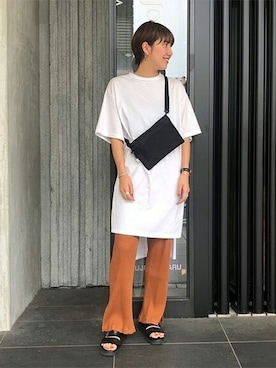 「アイテム（チュニック）」を使った、hirotaさん（レディース・167cm）の夏コーディネート