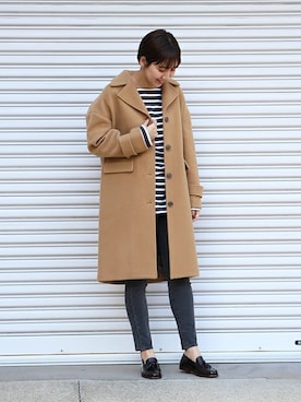 「タッセルローファー」｜「アイテム（その他アウター）」を使った、hirotaさん（レディース・168cm）の秋コーディネート
