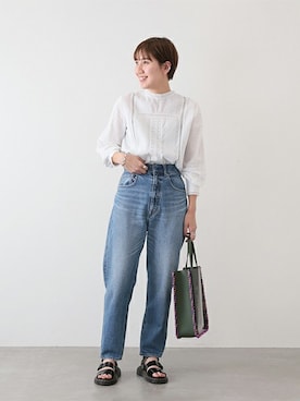 「スタンドブラウス」｜hirotaさん（レディース・168cm）の冬コーディネート