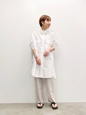 「HOKA（ホカ）のアイテム（サンダル）」を使った、hirotaさん（レディース・168cm）の春コーディネート