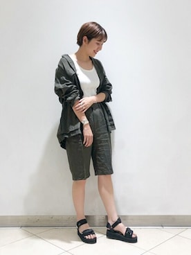 「アースカラー」｜「アイテム（ブルゾン）」を使った、hirotaさん（レディース・168cm）の春コーディネート