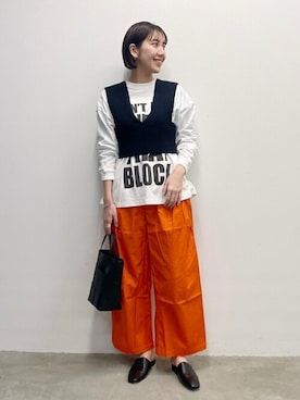 「JOURNAL STANDARD（ジャーナルスタンダード）のアイテム（ベスト）」を使った、hirotaさん（レディース・168cm）の春コーディネート