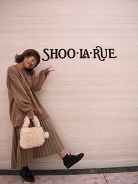 「SHOO・LA・RUE（シューラルー）のアイテム（ハンドバッグ）」を使った、まちゃんなちゃんさん（レディース・158cm）の秋コーディネート