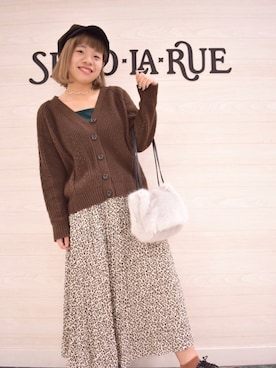 「ニットカーディガン」｜「アイテム（雑貨/ホビー）」を使った、mさん（レディース・158cm）の秋コーディネート