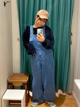 「春めきシューズ」｜「アイテム（オールインワン・サロペット）」を使った、mさん（レディース・158cm）の春コーディネート