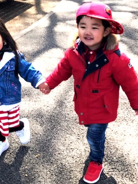 「next（next）のアイテム（ダウンジャケット/コート）」を使った、Kajさん（キッズ・90cm）の春コーディネート