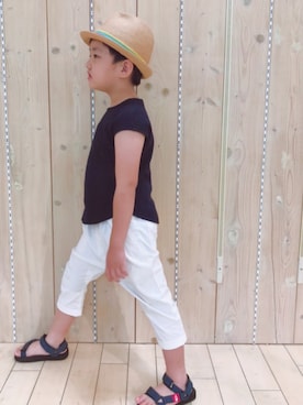 「next（next）のアイテム（帽子）」を使った、Kajさん（キッズ・110cm）の夏コーディネート