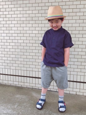 「next（next）のアイテム（帽子）」を使った、Kajさん（キッズ・110cm）の夏コーディネート