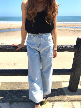 「H&M（エイチ・アンド・エム）のアイテム（キャミソール）」を使った、miyukaさん（レディース・155cm）の夏コーディネート
