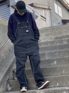 「アイテム（サロペット/オーバーオール）」を使った、YASUHIROさん（メンズ・179cm・20代）の春コーディネート