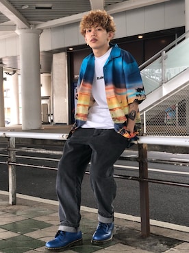 武田陽彩さん（メンズ・173cm）の夏コーディネート