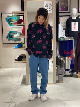 「5ポケットパンツ」｜武田陽彩さん（メンズ・173cm）の冬コーディネート