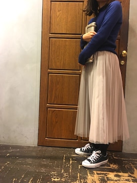 「リバーシブルスカート」｜harukaさん（レディース・154cm）の冬コーディネート