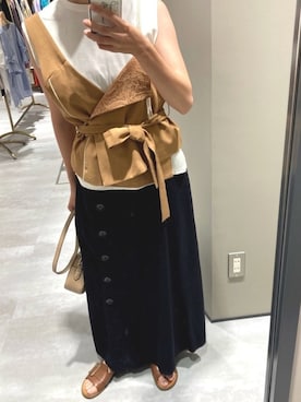 「ビスチェコーデ」｜harukaさん（レディース・154cm）の夏コーディネート