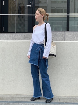 「FROMFIRST musee（フロムファーストミュゼ）のアイテム」を使った、Hitominさん（レディース・166cm）の夏コーディネート