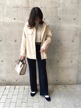 「H&M（エイチ・アンド・エム）のアイテム（バレエシューズ）」を使った、ヤカケモエさん（レディース・166cm）の春コーディネート